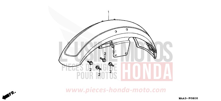 FRONT FENDER (VT1100C) for Shadow PEARL ATLANTIS BLUE (B142AA) from 1995