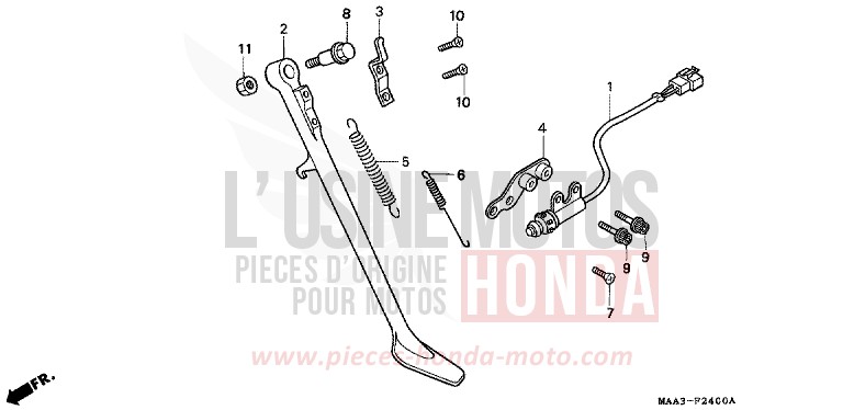 STAND (VT1100CS/CT) for Shadow PEARL ATLANTIS BLUE (B142AA) from 1995