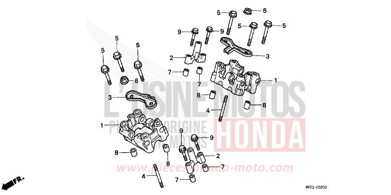 CAMSHAFT HOLDER for Shadow CANDY WAVE BLUE (PB161) from 1988