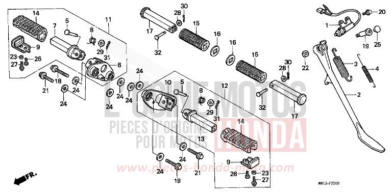 STEP (1) for Shadow BLACK (NH1K) from 1992