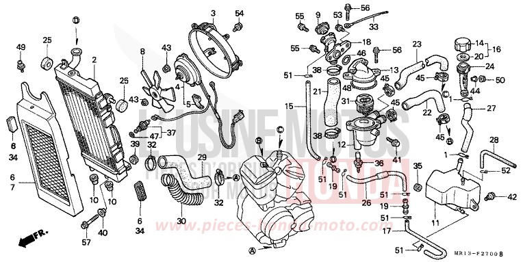RADIATOR for Shadow BLACK (NH1K) from 1992