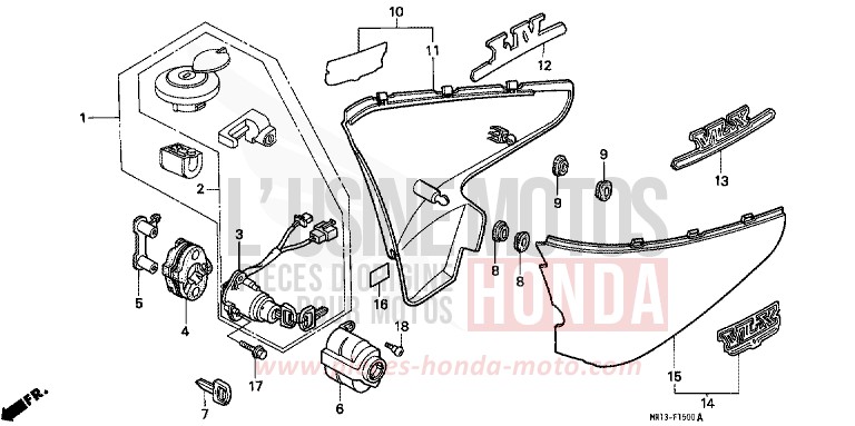 SIDE COVER for Shadow CANDY WAVE BLUE (PB161) from 1992
