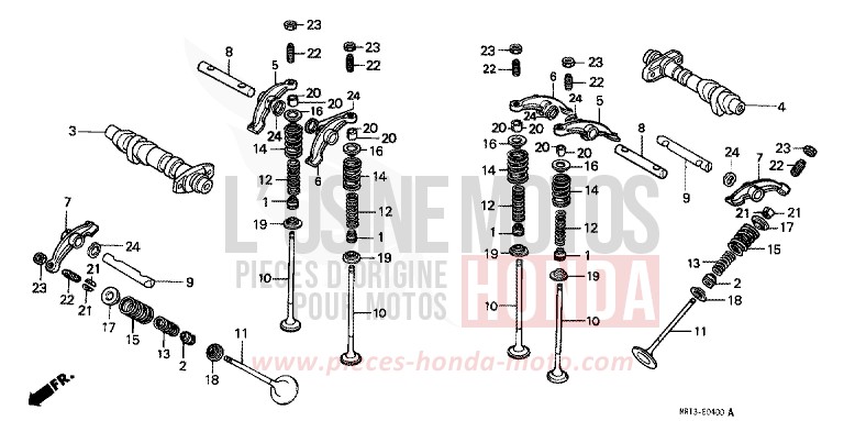 CAMSHAFT/VALVE for Shadow CANDY WINE BERRY RED-U (R114) from 1992