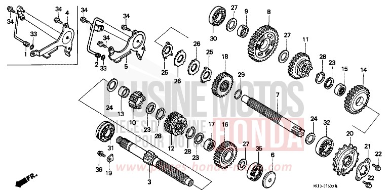 TRANSMISSION for Shadow PEARL CORAL REEF BLUE (B140D) from 1992