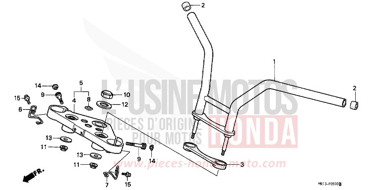 HANDLE PIPE/TOP BRIDGE for Shadow BLACK (NH1) from 1993