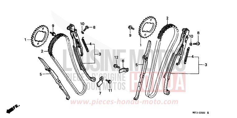 CAM CHAIN/TENSIONER for Shadow CANDY GLORY RED-U (R101K) from 1993