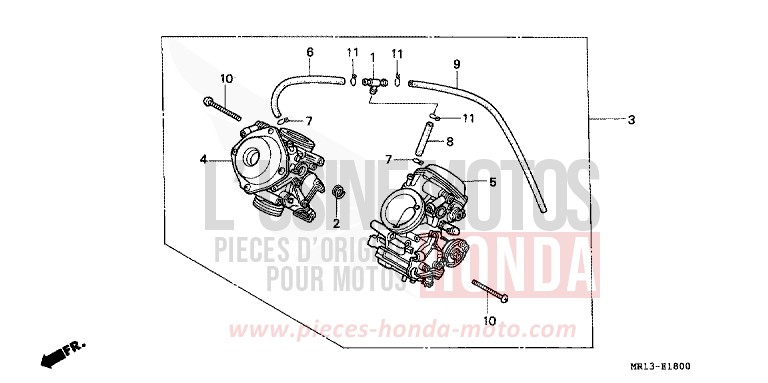 CARBURETOR (ASSY.) for Shadow KASHMIR BEIGE (YR169N) from 1993