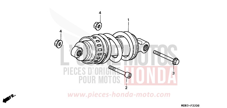 REAR CUSHION for Shadow ACCURATE SILVER METALLIC (NH146B) from 1994