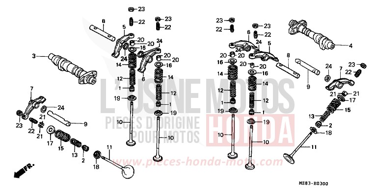 CAMSHAFT/VALVE for Shadow BLACK (NH1K) from 1994