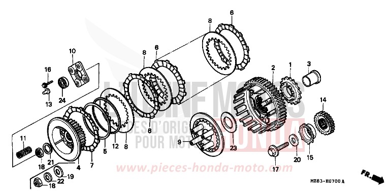 CLUTCH for Shadow BLACK (NH1K) from 1995