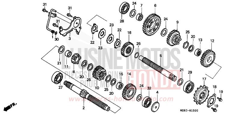 TRANSMISSION (1) for Shadow BLACK (NH1K) from 1995