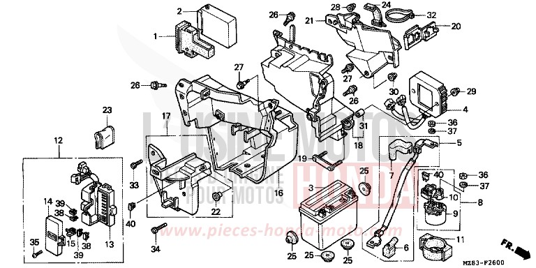 BATTERY for Shadow BLACK (NH1O) from 1996