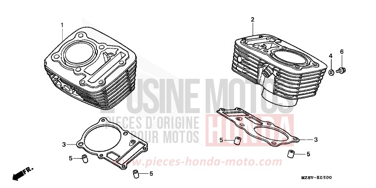 CYLINDER for Shadow BLACK (NH1K) from 1997