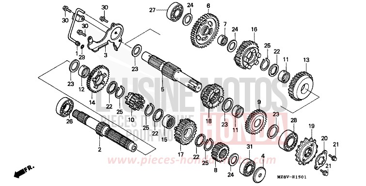 TRANSMISSION (2) for Shadow BLACK (NH1K) from 1997