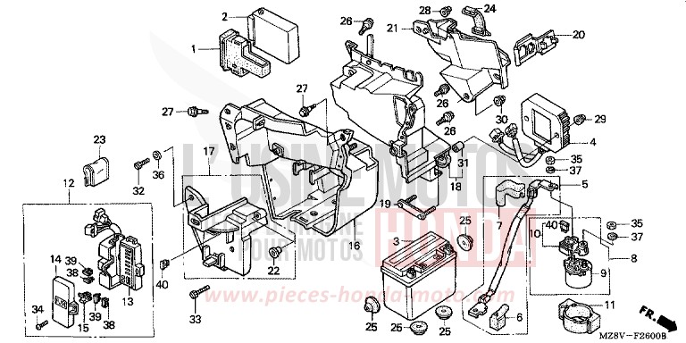 BATTERY for Shadow BLACK (NH1K) from 1997