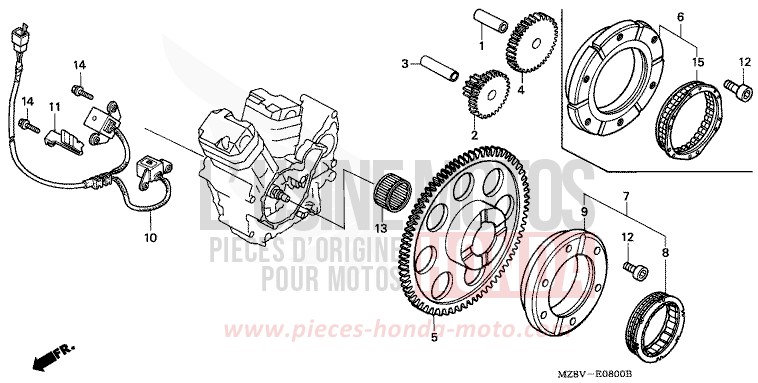 PULSE GENERATOR/ STARTING CLUTCH for Shadow BLACK (NH1H) from 1997