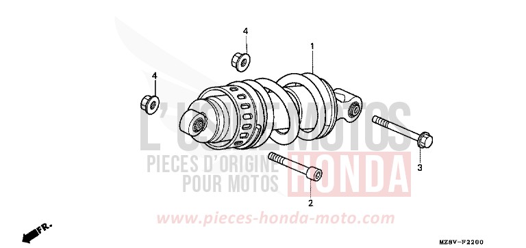 REAR CUSHION for Shadow BLACK (NH1H) from 1997