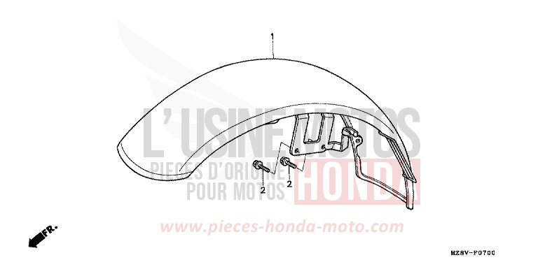 FRONT FENDER for Shadow PEARL SHINING YELLOW (Y124B) from 1997