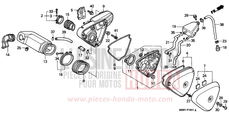 AIR CLEANER (2) for Shadow BLACK (NH1) from 1998