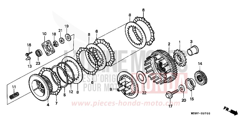 CLUTCH for Shadow PEARL SIERRA GREEN (G156) from 1998