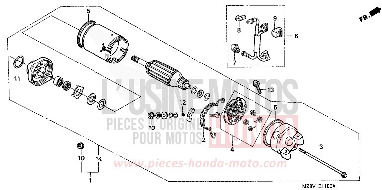 STARTING MOTOR for Shadow PEARL SIERRA GREEN (G156) from 1998