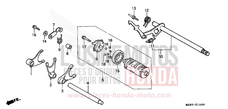 GEARSHAFT DRUM for Shadow PEARL SIERRA GREEN (G156) from 1998