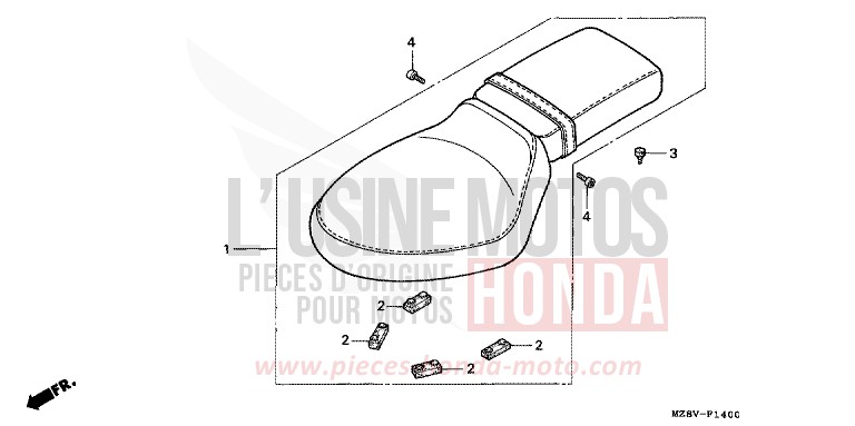 SEAT (1) for Shadow PEARL SIERRA GREEN (G156) from 1998