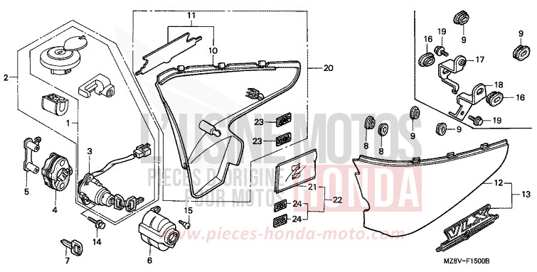SIDE COVER for Shadow PEARL SIERRA GREEN (G156) from 1998