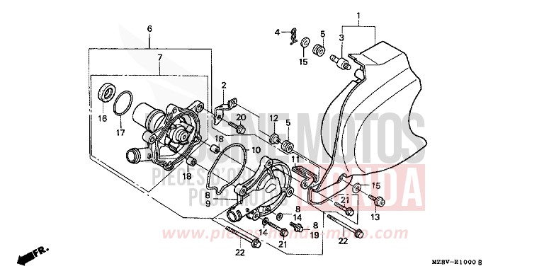 WATER PUMP for Shadow BLACK (NH1) from 1999