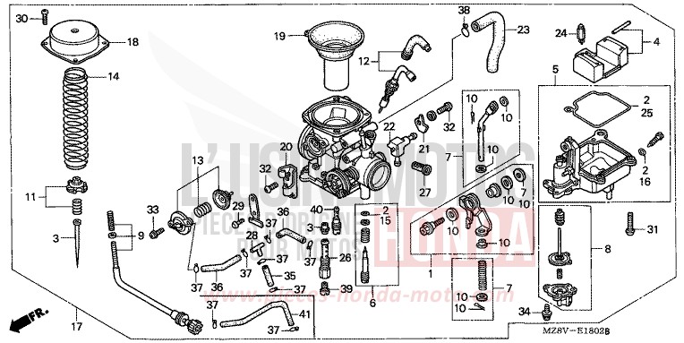 CARBURETOR (SINGLE) for Shadow SAHARA BULE METALLIC (PB273) from 1999