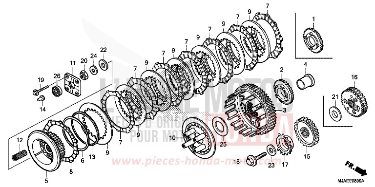 CLUTCH for Shadow TITANIUM BLADE METALLIC (YR316) from 2014