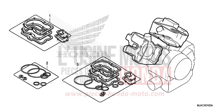 GASKET KIT A for Shadow TITANIUM BLADE METALLIC (YR316) from 2014