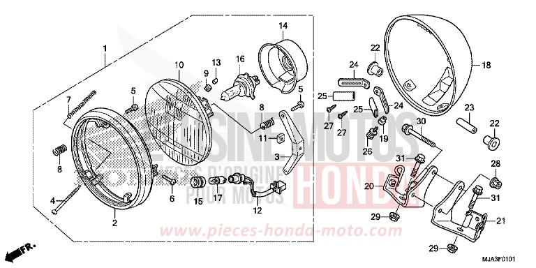 CYLINDER HEAD COVER for Shadow GLINT WAVE BLUE METALLIC (B197) from 2013