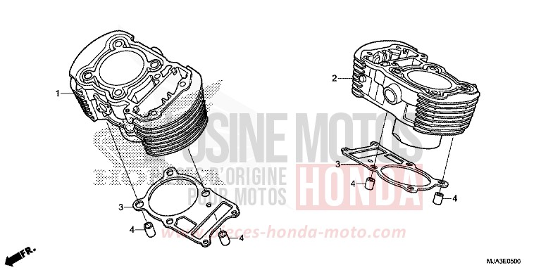 CYLINDER for Shadow GLINT WAVE BLUE METALLIC (B197) from 2013