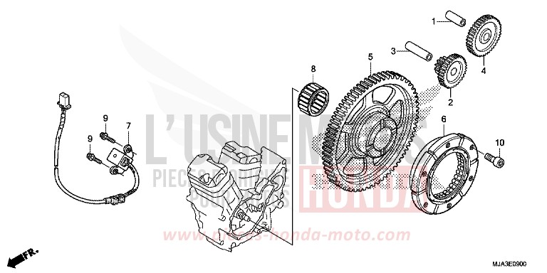 STARTING CLUTCH for Shadow GLINT WAVE BLUE METALLIC (B197) from 2013