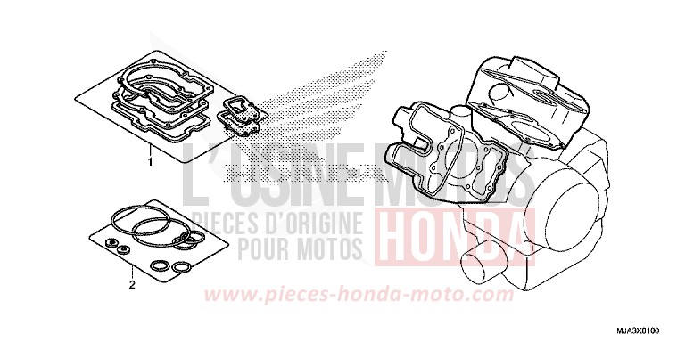GASKET KIT A for Shadow GLINT WAVE BLUE METALLIC (B197) from 2013