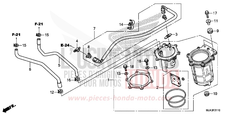 FUEL PUMP (VT750C/C2S/CA/CS) for Shadow GLINT WAVE BLUE METALLIC (B197) from 2013