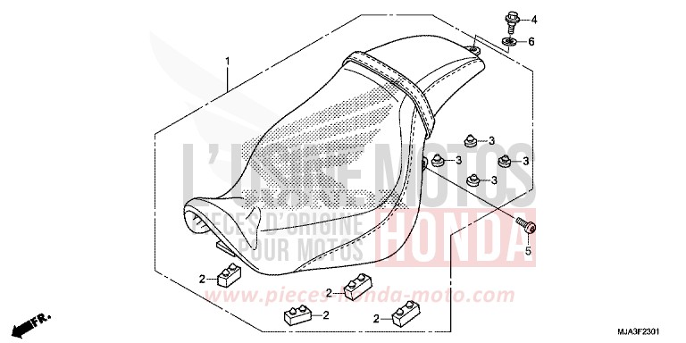 SEAT (VT750C2S) for Shadow GLINT WAVE BLUE METALLIC (B197) from 2013