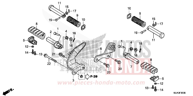 STEP (VT750C/C2S/CA/CS) for Shadow GLINT WAVE BLUE METALLIC (B197) from 2013