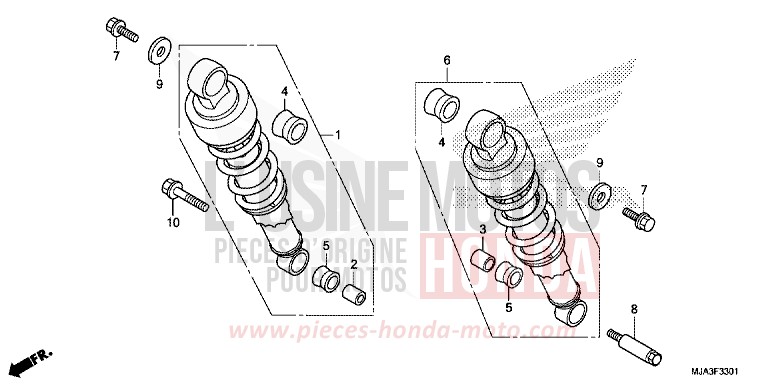 REAR CUSHION (VT750C2S) for Shadow GLINT WAVE BLUE METALLIC (B197) from 2013