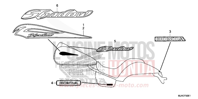 MARK (VT750C2B/C2S) for Shadow GRAPHITE BLACK (NHB01) from 2014
