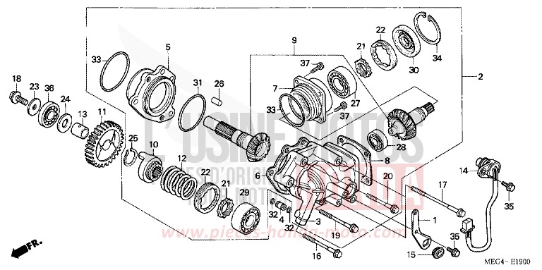 CROSS SHAFT for Shadow BLACK (NH1) from 2004