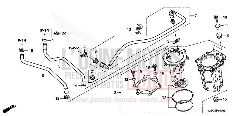 FUEL PUMP for Shadow GRAPHITE BLACK (NHB01A) from 2008