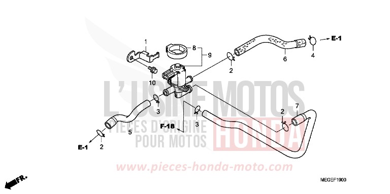 AIR INJECTION CONTROLVALVE for Shadow GRAPHITE BLACK (NHB01A) from 2008