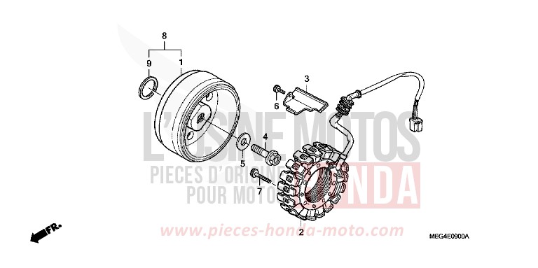 GENERATOR for Shadow TITANIUM METALLIC (YR183BA) from 2007
