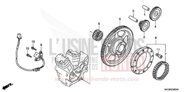 STARTING CLUTCH for Shadow GRAPHITE BLACK (NHB01X) from 2008