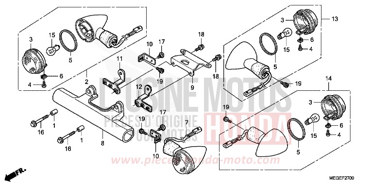 WINKER for Shadow GRAPHITE BLACK (NHB01X) from 2008