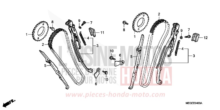 CAM CHAIN for Shadow PEARL SPENCER BLUE (PB308EB) from 2009