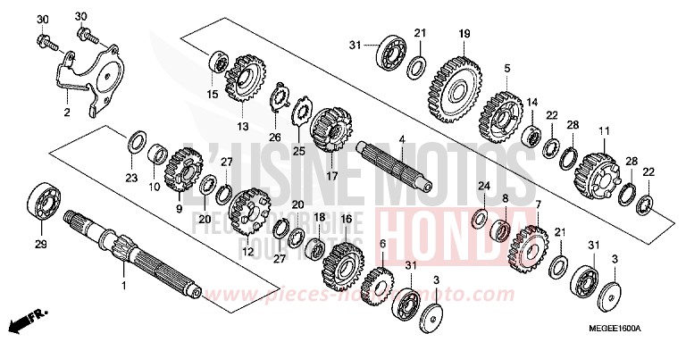TRANSMISSION for Shadow PEARL SPENCER BLUE (PB308EB) from 2009