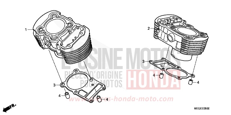CYLINDER for Shadow GRAPHITE BLACK (NHB01) from 2010
